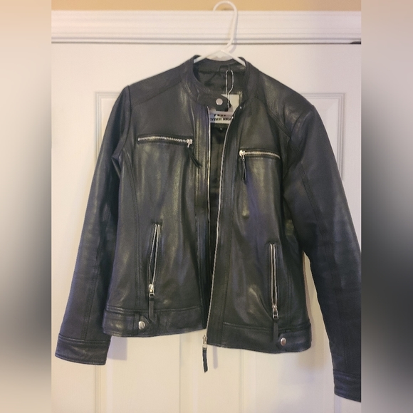 Leather Motorcycle Jacket - Picture 2 of 7